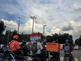 Jakarta, Indonesia in September 2022. Road congestion or vehicle density that occurs on Jalan Kalibata photo