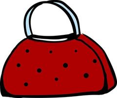 Red bag, illustration, vector on white background.