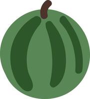 Ripe watermelon, illustration, vector on a white background.