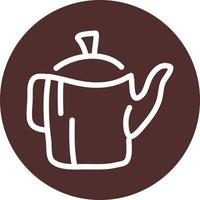 White teapot, illustration, on a white background. vector