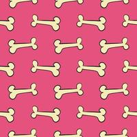 Small bones,seamless pattern on dark pink background. vector