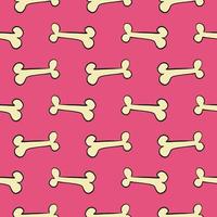 Small bones,seamless pattern on dark pink background. vector