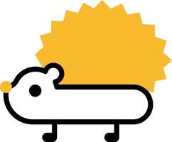 Pet hedgehog, illustration, vector on a white background.