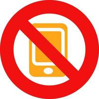 No cell phones allowed, illustration, vector on a white background.