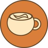 Homemade cappuccino, illustration, vector on a white background.