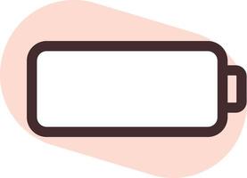 Battery charged, illustration, vector, on a white background. vector