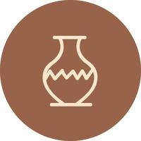 Decorative clay vase, illustration, vector on a white background