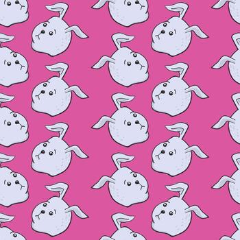 Head of the rabbit pattern , illustration, vector on white background