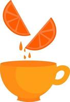 jugo de naranja, ilustración, vector sobre fondo blanco.