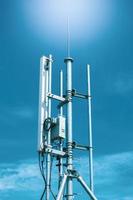 Telephone towers. communication technology concept photo