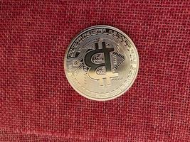 Symbol of the first cryptocurrency bitcoin photo