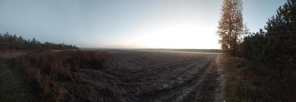 Morning and night panorama of dawn photo