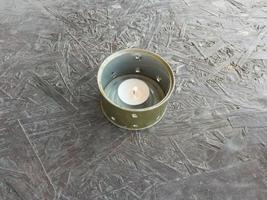 Can fire burner and survival candle photo