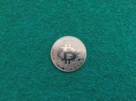 Symbol of the first cryptocurrency bitcoin photo