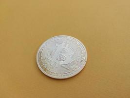 Symbol of the first cryptocurrency bitcoin photo
