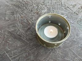 Can fire burner and survival candle photo