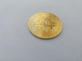 Symbol of the first cryptocurrency bitcoin photo