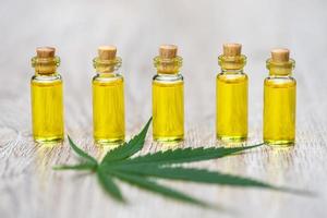 CBD oil hemp products, medical marijuana,  cannabinoids and health. photo