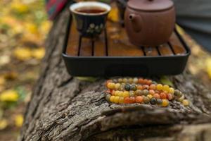 Tea ceremony at the outdoors photo