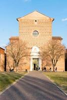 Ferrara,Italy-march 20,2022-strolling inside the monumental cemetery of the charterhouse of Ferrara during a sunny day. photo