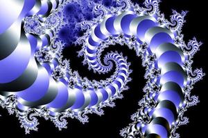 hermoso zoom en el infinito conjunto matemático mandelbrot fractal. foto