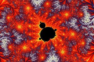 Beautiful zoom into the infinite mathematical mandelbrot set fractal. photo