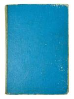old blue book pages isolated on a white background photo