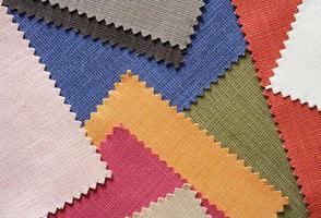 Multi color fabric texture samples photo