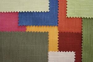 Multi color fabric texture samples photo