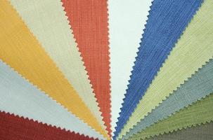 Multi color fabric texture samples photo