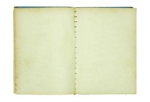 Old book isolated on white background with clipping path photo