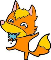 Vector fox character in cartoon style