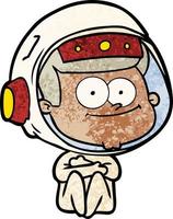 Vector astronaut character in cartoon style