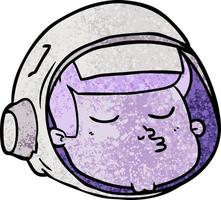 personaje de astronauta vectorial en estilo de dibujos animados vector