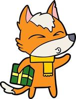 Vector fox character in cartoon style