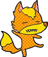 Vector fox character in cartoon style