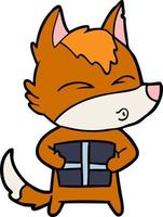 Vector fox character in cartoon style