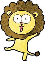 Vector lion character in cartoon style