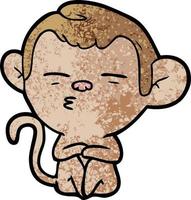 Vector monkey character in cartoon style