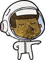 Vector astronaut character in cartoon style