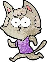 personaje de gato vectorial en estilo de dibujos animados vector