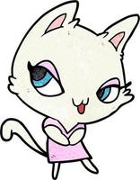 Vector cat character in cartoon style