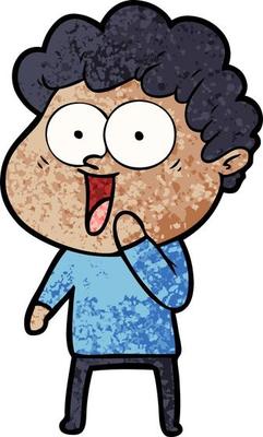 Vector man character in cartoon style