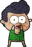 personaje de hombre vectorial en estilo de dibujos animados vector