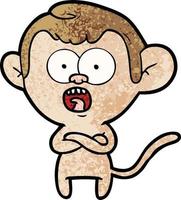 Vector monkey character in cartoon style