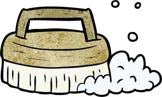 Retro grunge texture cartoon brush scrubbing vector