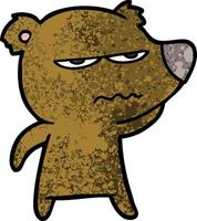 personaje de oso vectorial en estilo de dibujos animados vector