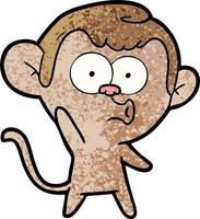 Vector monkey character in cartoon style