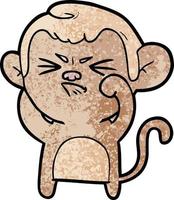 Vector monkey character in cartoon style