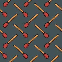 Fire matches ,seamless pattern on dark grey background. vector